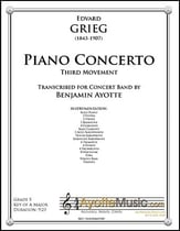Piano Concerto in A minor (Third Movement) Concert Band sheet music cover